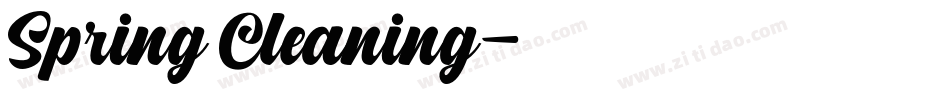 Spring Cleaning字体转换